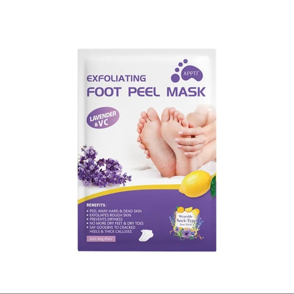 APPTI Lavender Exfoliating Foot Peel Mask 2pcs
